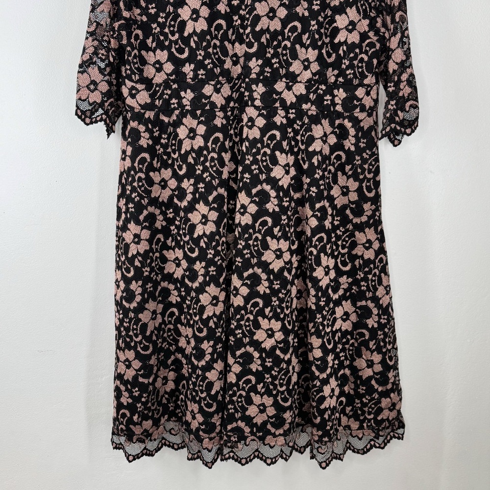 Kiyonna Floral Lace Dress Lined V-Neck Women’s Size 3X - Picture 10 of 14